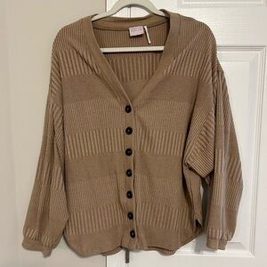 Let Them Wonder Brown Cardigan